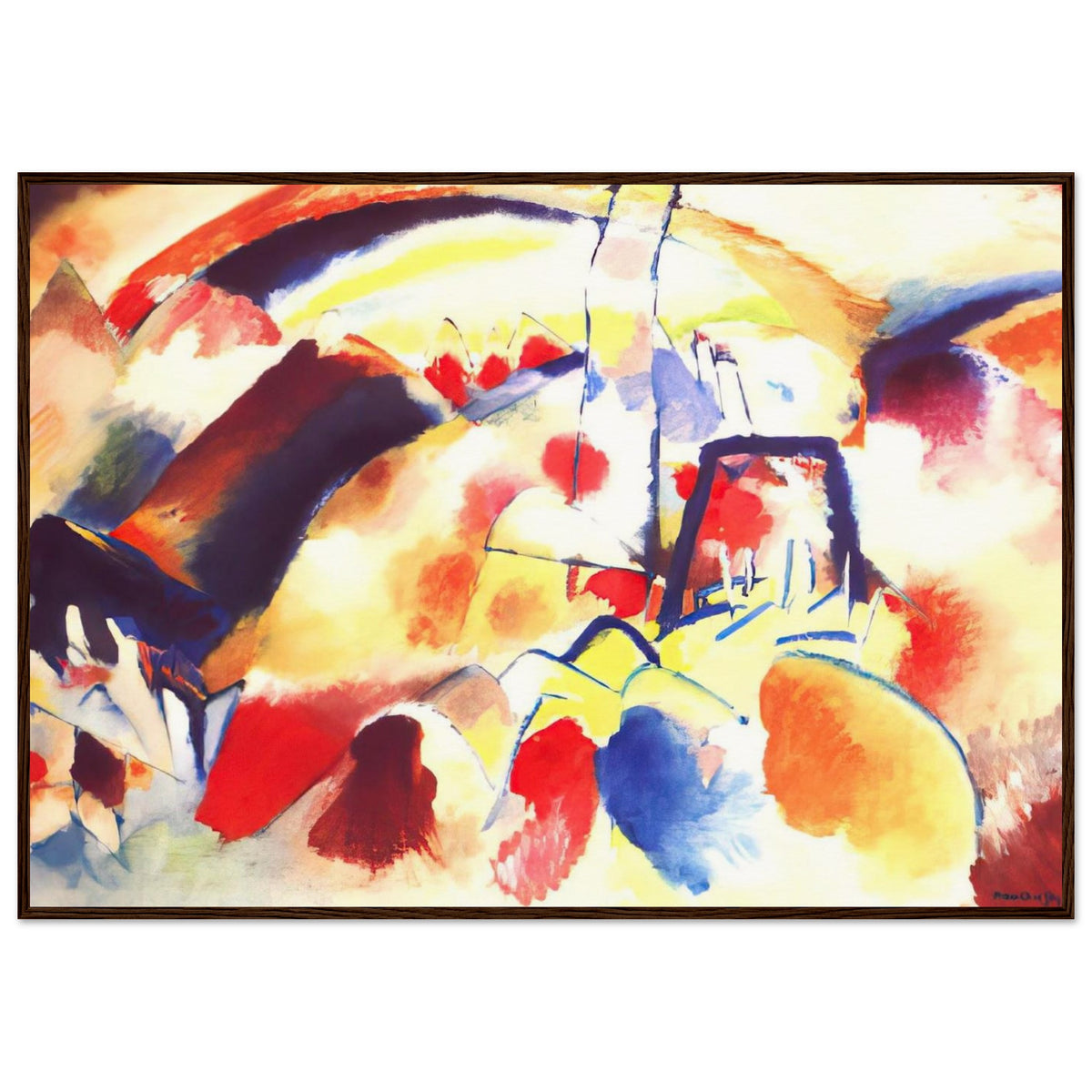 LANDSCAPE WITH RED SPOTS 1913 Framed Poster | Wassily Kandinsky Framed Prints Wall Art | Wassily Kandinsky Shop