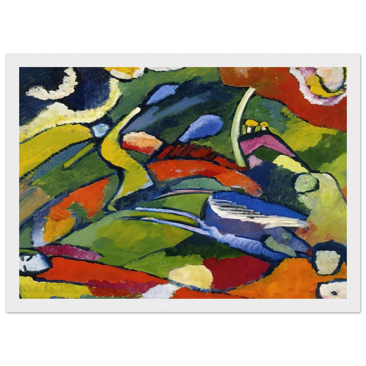TWO RIDERS AND RECLINING FIGURE Framed Poster | Wassily Kandinsky Framed Prints Wall Art | Wassily Kandinsky Shop