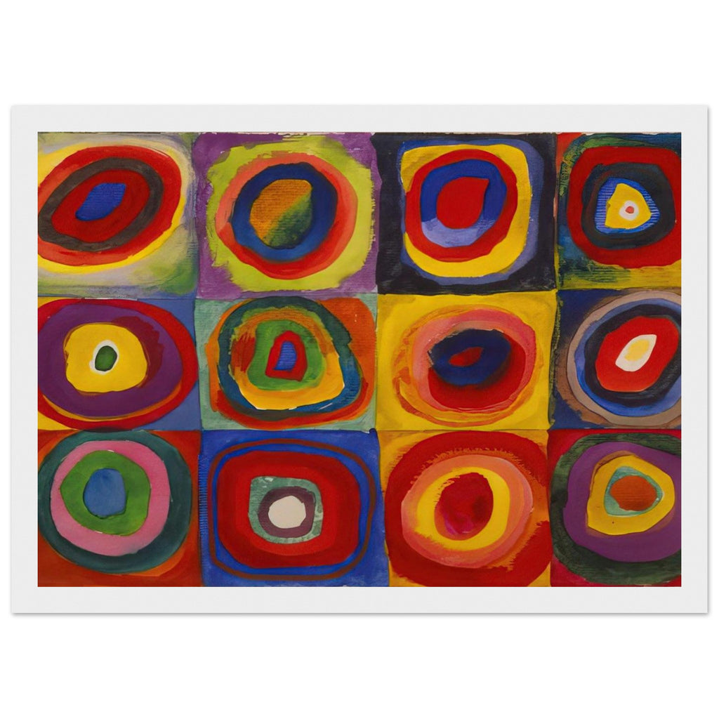 COLOR STUDY SQUARES WITH CONCENTRIC CIRCLES 1913 Framed Poster | Wassily Kandinsky Framed Prints Wall Art | Wassily Kandinsky Shop