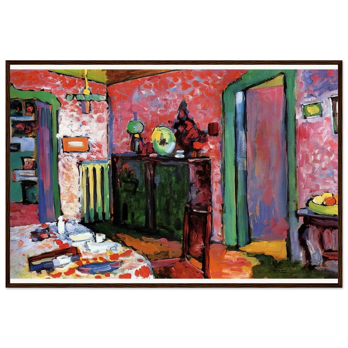 INTERIOR MY DINING ROOM 1909 Framed Poster | Wassily Kandinsky Framed Prints Wall Art | Wassily Kandinsky Shop