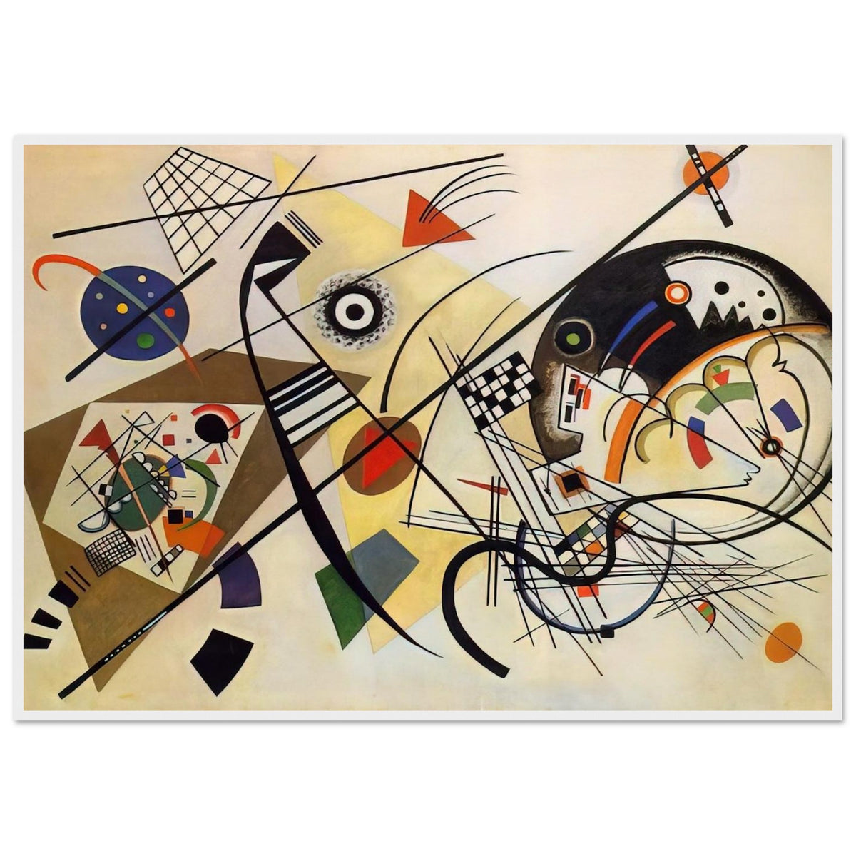 TRANSVERSE LINE 1923 Framed Poster | Wassily Kandinsky Framed Prints Wall Art | Wassily Kandinsky Shop
