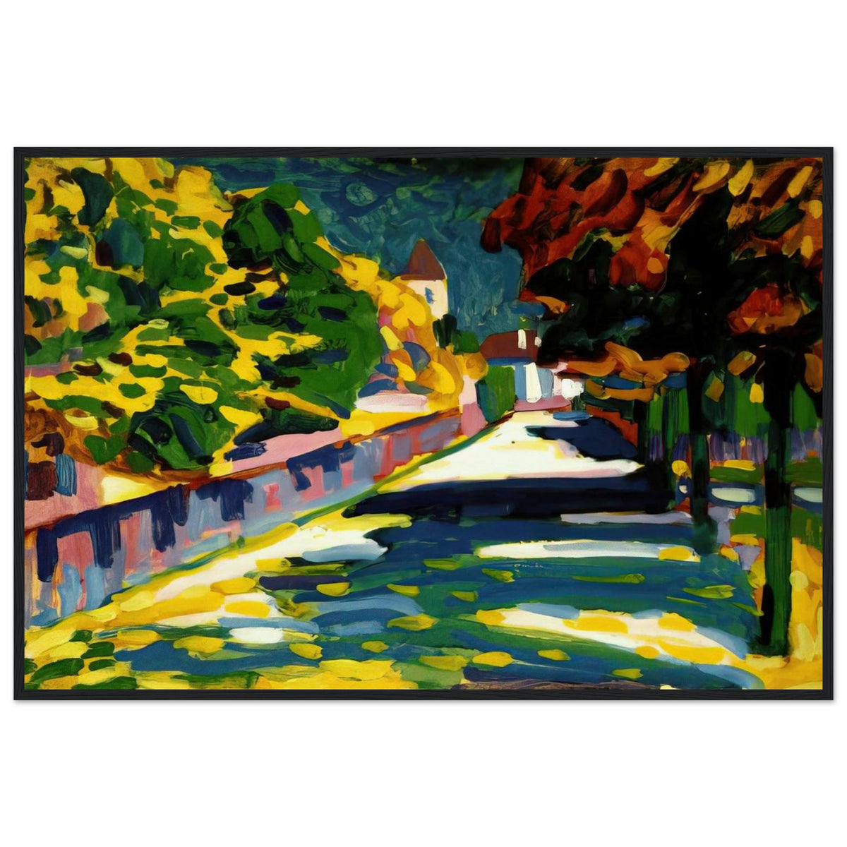 AUTUMN IN BAVARIA 1908 Framed Poster | Wassily Kandinsky Framed Prints Wall Art | Wassily Kandinsky Shop