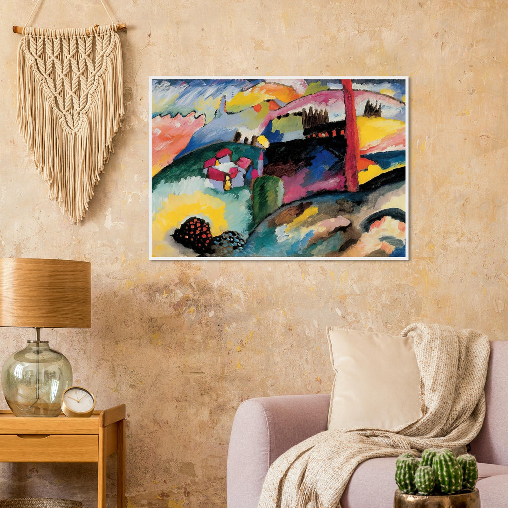 LANDSCAPE WITH FACTORY CHIMNEY 1910 Framed Poster | Wassily Kandinsky Framed Prints Wall Art | Wassily Kandinsky Shop
