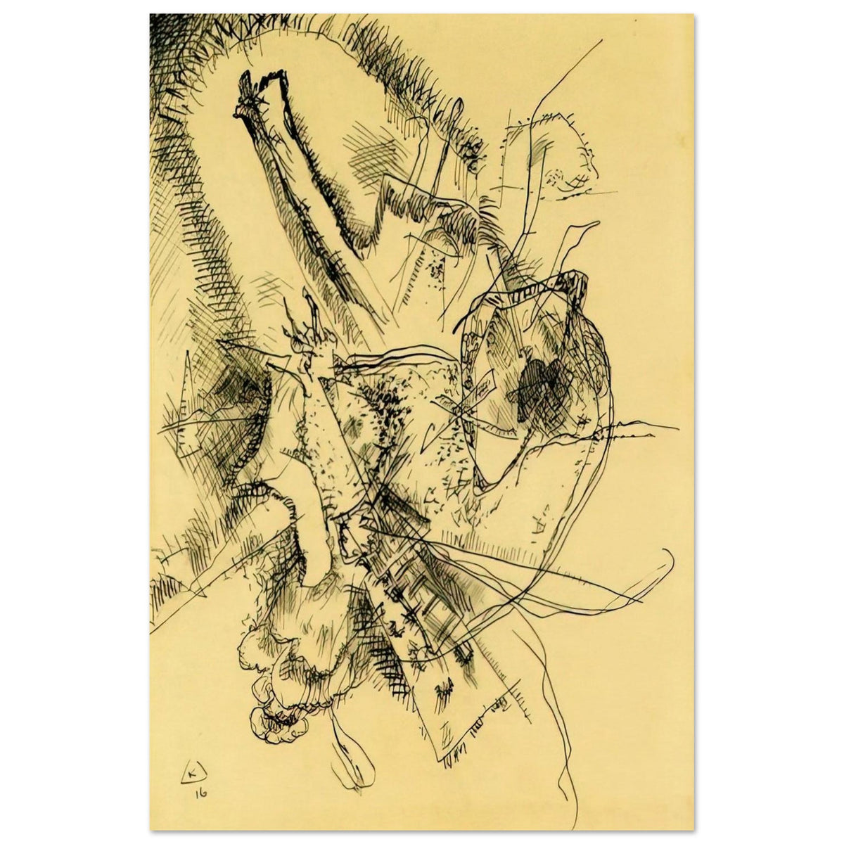 DRAWING FOR ETCHING II 1916 Poster | Wassily Kandinsky Poster | Wassily Kandinsky Shop