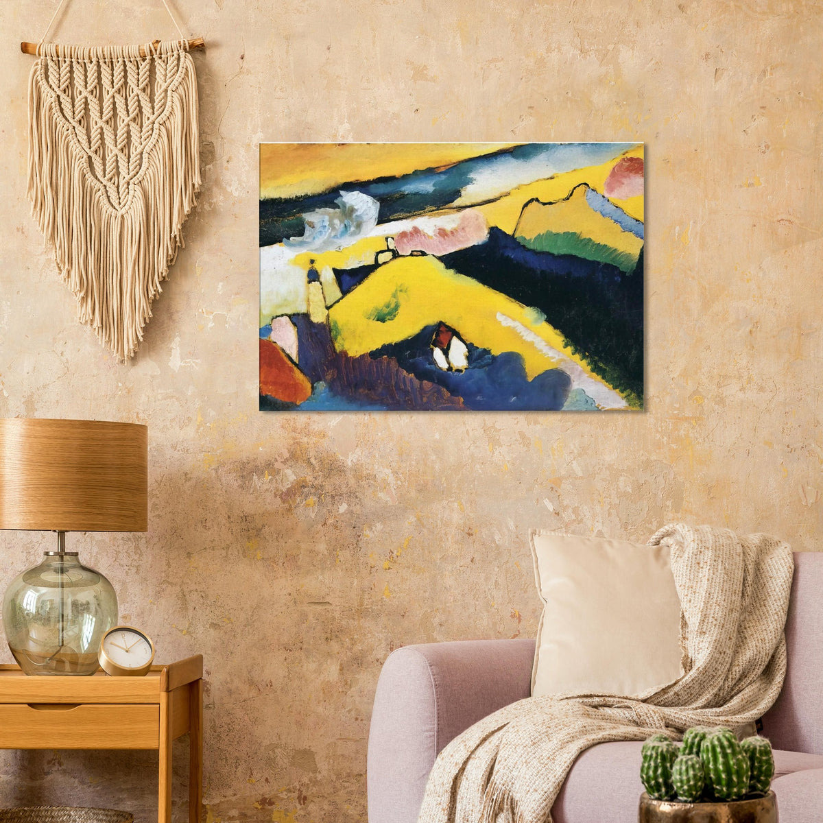 MOUNTAIN LANDSCAPE WITH CHURCH 1910 Canvas | Wassily Kandinsky Canvas | Wassily Kandinsky Shop