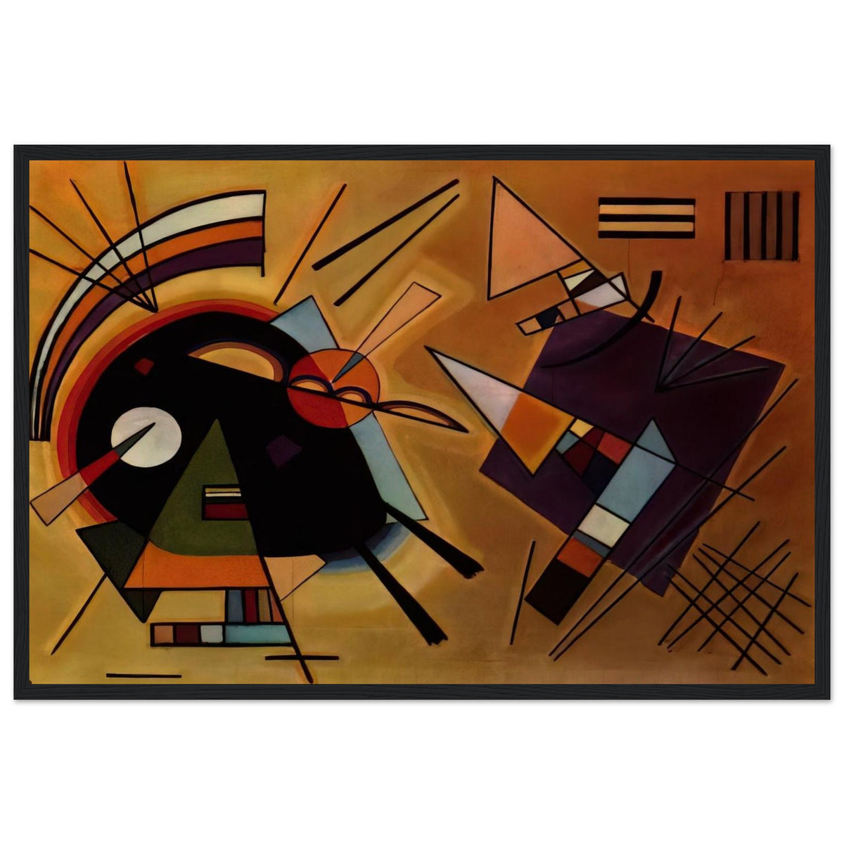 BLACK AND VIOLET 1923 Framed Poster | Wassily Kandinsky Framed Prints Wall Art | Wassily Kandinsky Shop