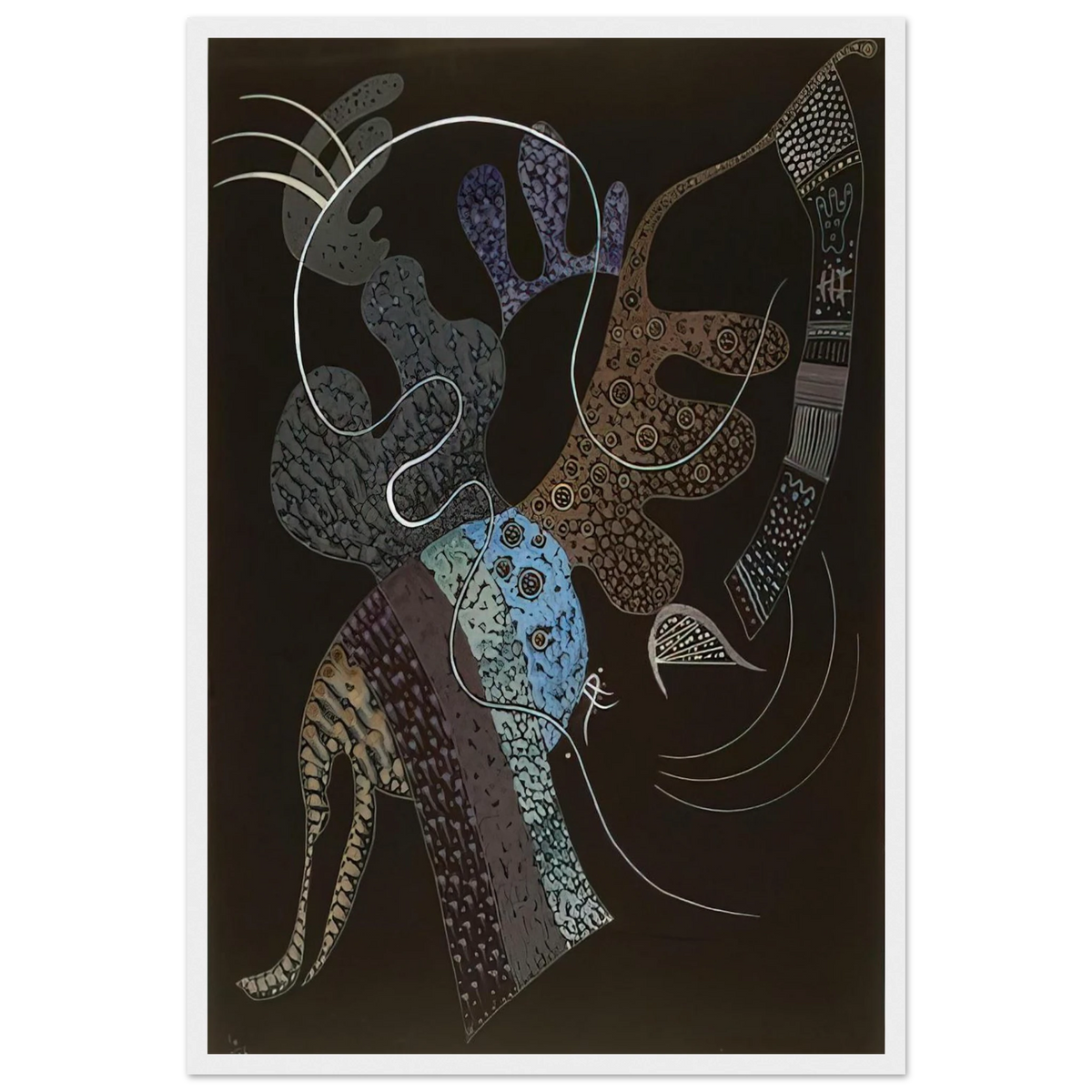 WHITE LINE 1936 Framed Poster | Wassily Kandinsky Framed Prints Wall Art | Wassily Kandinsky Shop