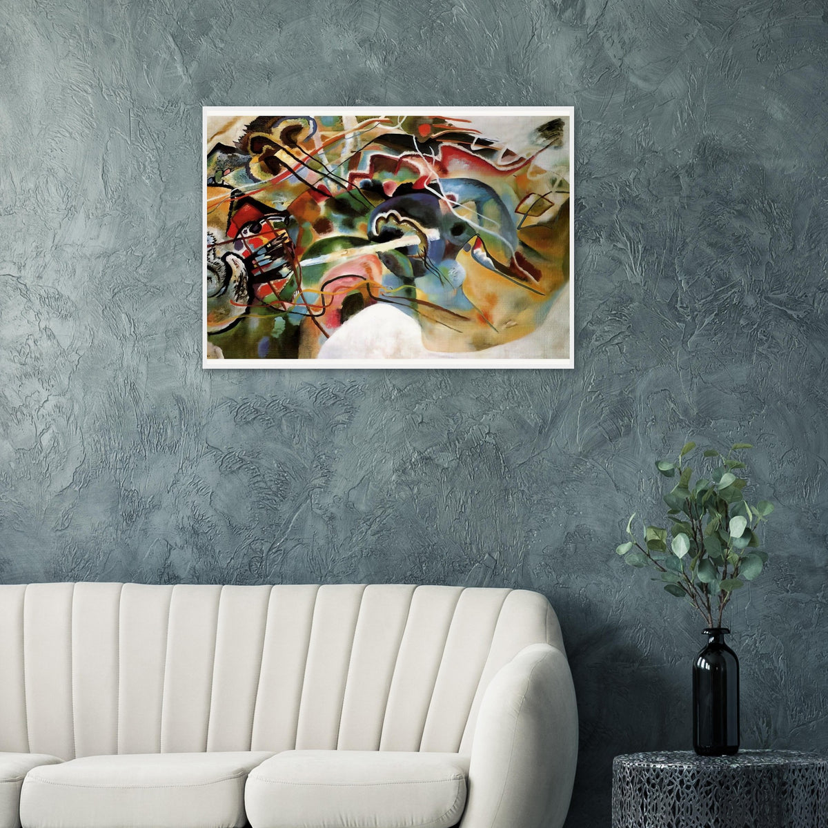 PICTURE WITH A WHITE BORDER 1913 Framed Poster | Wassily Kandinsky Framed Prints Wall Art | Wassily Kandinsky Shop