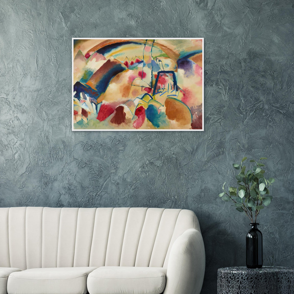 LANDSCAPE WITH CHURCH 1913 Framed Poster | Wassily Kandinsky Framed Prints Wall Art | Wassily Kandinsky Shop