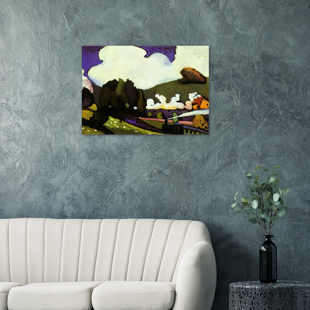 LANDSCAPE WITH A STEAM LOCOMOTIVE 1909 Canvas | Wassily Kandinsky Canvas | Wassily Kandinsky Shop