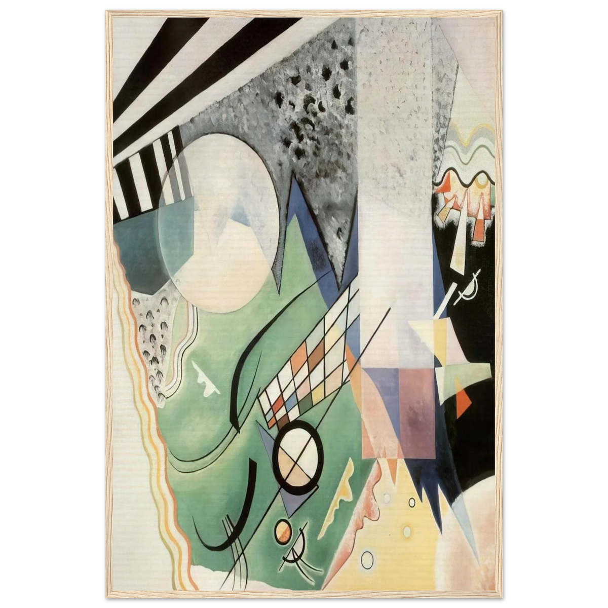 GREEN COMPOSITION 1923 Framed Poster | Wassily Kandinsky Framed Prints Wall Art | Wassily Kandinsky Shop