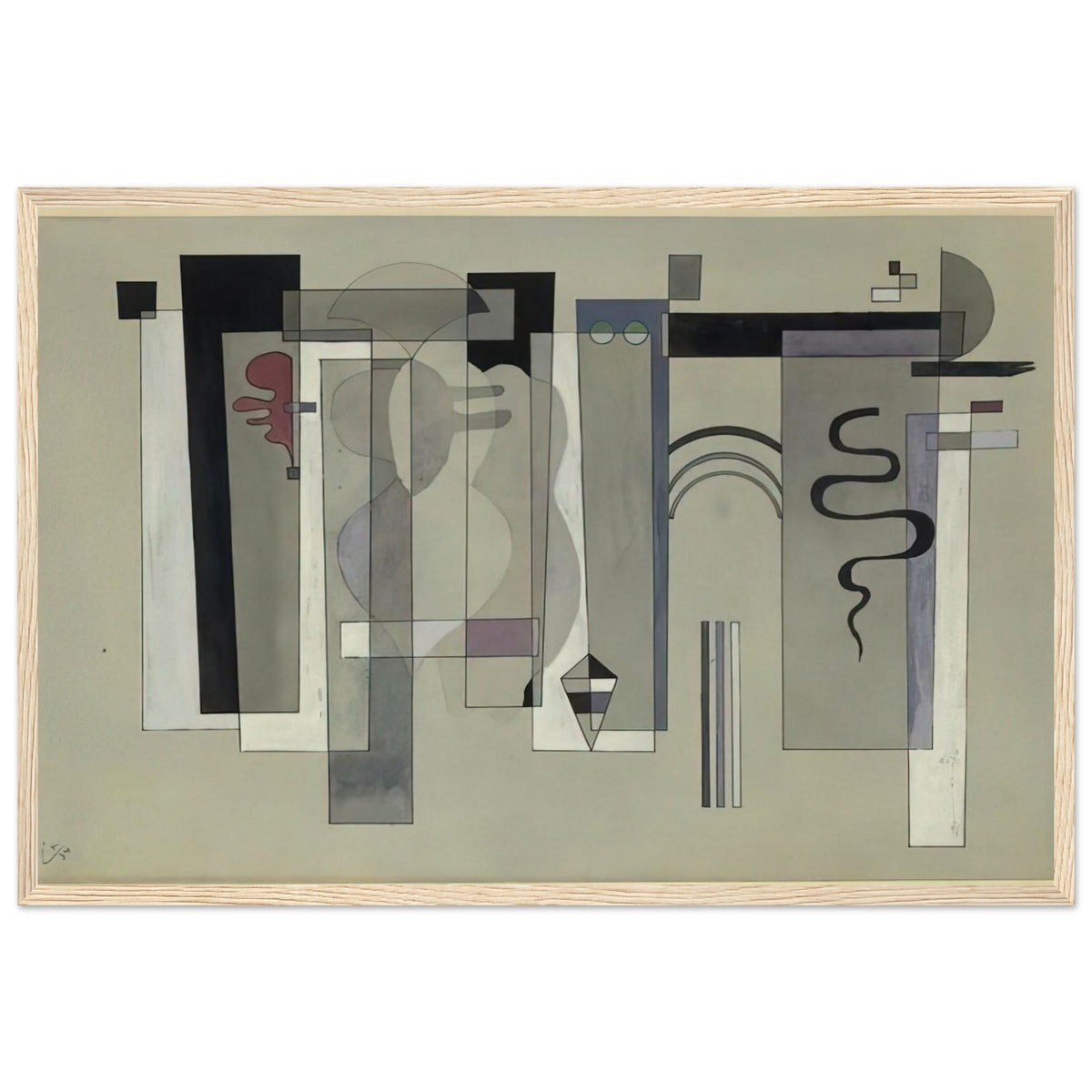 SURFACES MEETING 1934 Framed Poster | Wassily Kandinsky Framed Prints Wall Art | Wassily Kandinsky Shop