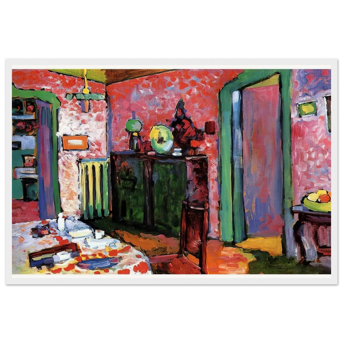 INTERIOR MY DINING ROOM 1909 Framed Poster | Wassily Kandinsky Framed Prints Wall Art | Wassily Kandinsky Shop