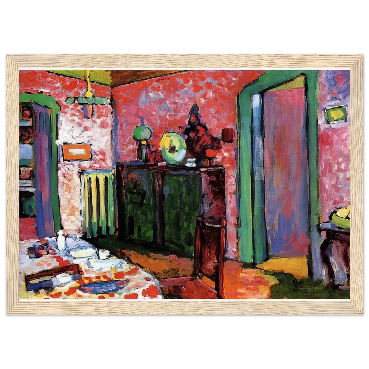 INTERIOR MY DINING ROOM 1909 Framed Poster | Wassily Kandinsky Framed Prints Wall Art | Wassily Kandinsky Shop
