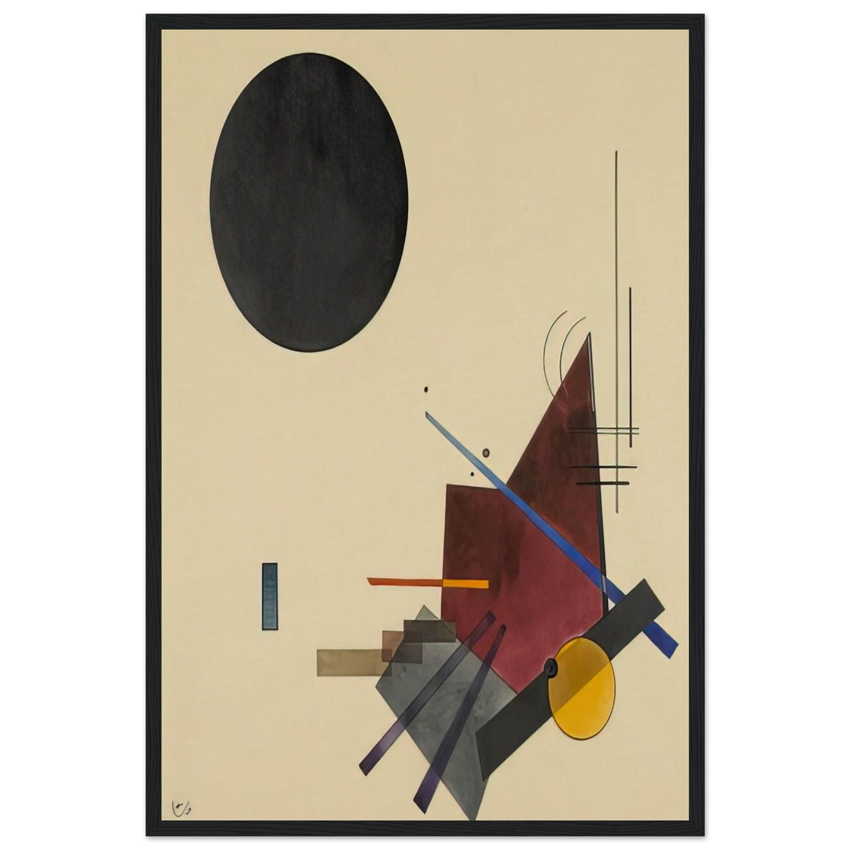 BLACK RELATIONSHIP 1924 Framed Poster | Wassily Kandinsky Framed Prints Wall Art | Wassily Kandinsky Shop