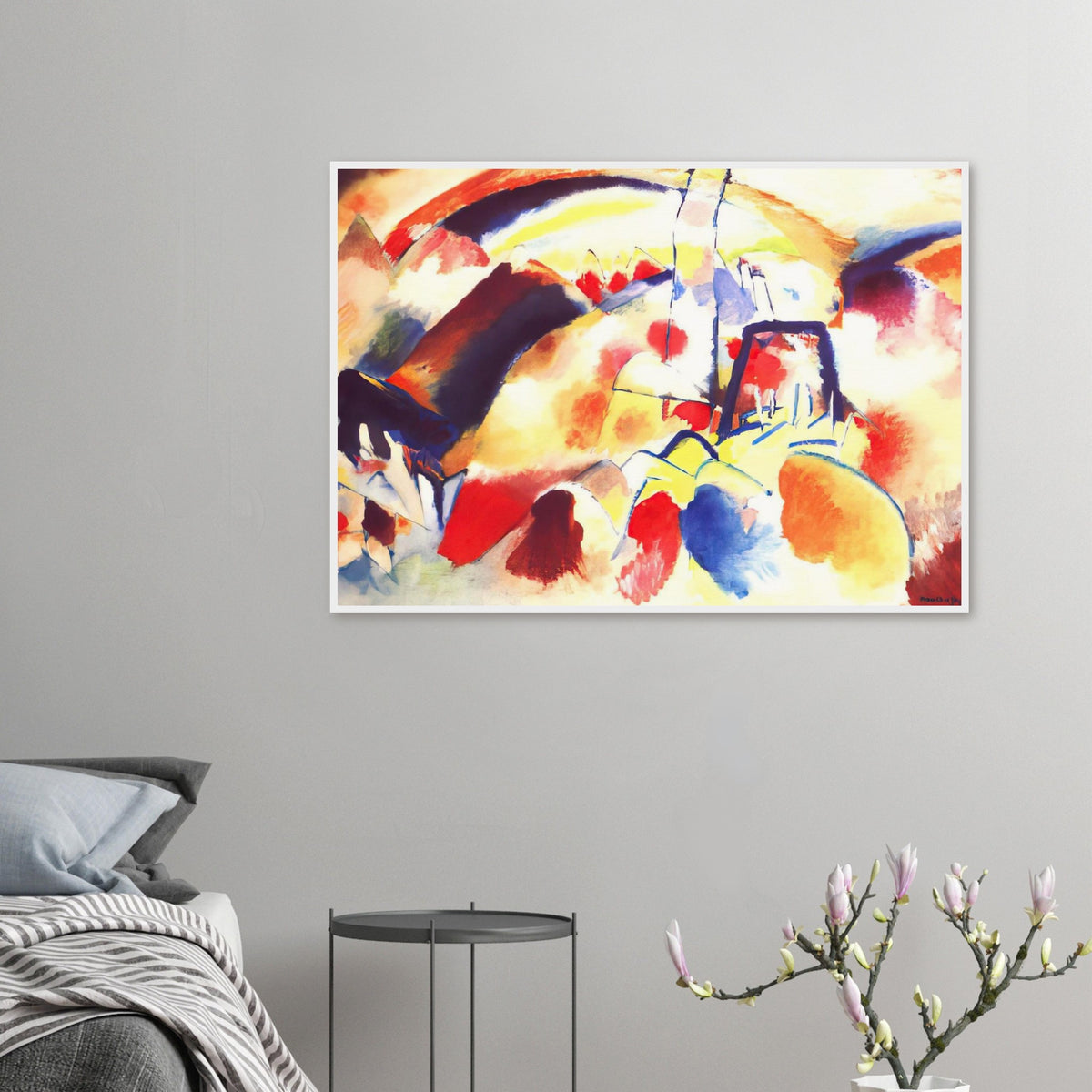 LANDSCAPE WITH RED SPOTS 1913 Framed Poster | Wassily Kandinsky Framed Prints Wall Art | Wassily Kandinsky Shop