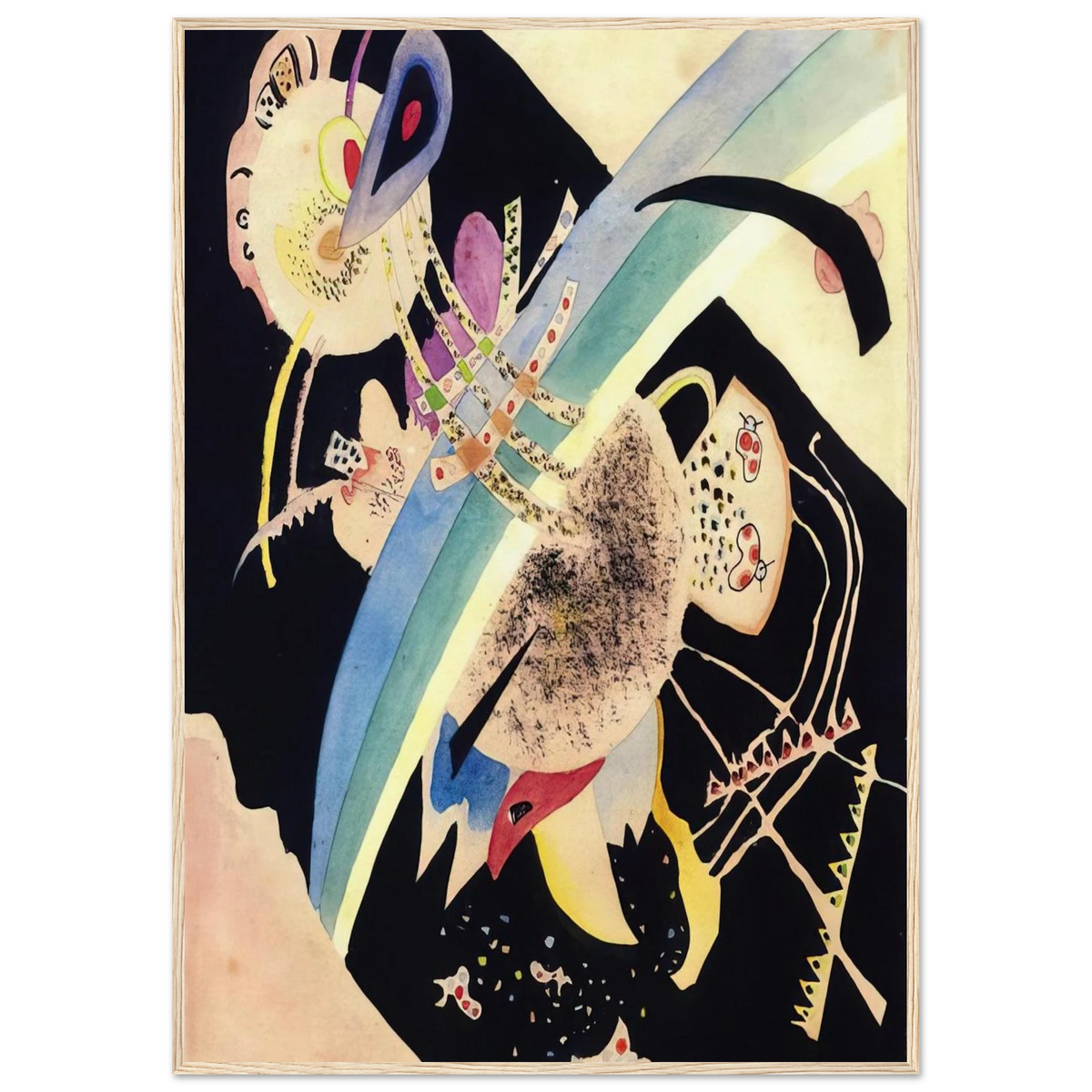 STUDY FOR CIRCLES ON BLACK 1921 Framed Poster | Wassily Kandinsky Framed Prints Wall Art | Wassily Kandinsky Shop