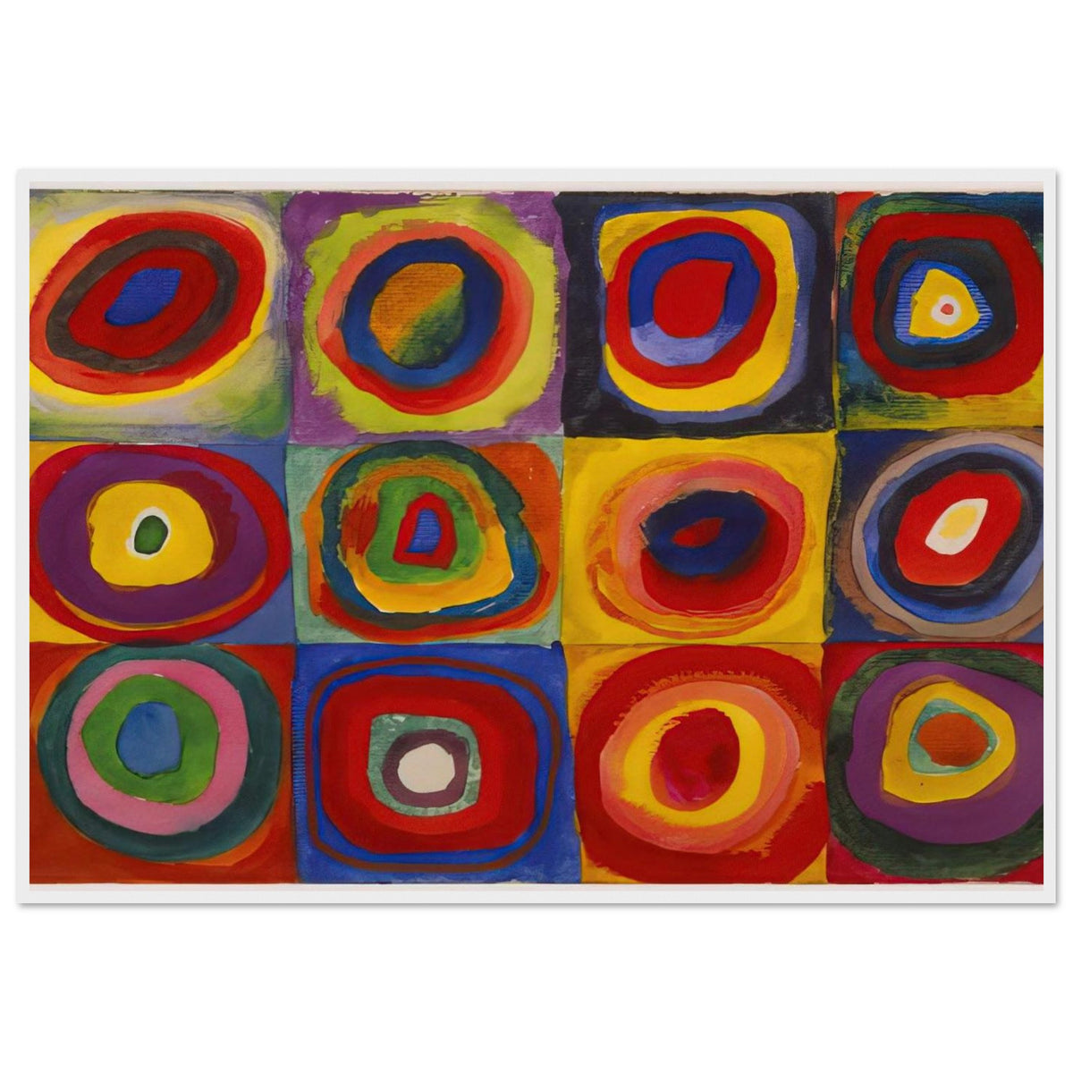 COLOR STUDY SQUARES WITH CONCENTRIC CIRCLES 1913 Framed Poster | Wassily Kandinsky Framed Prints Wall Art | Wassily Kandinsky Shop