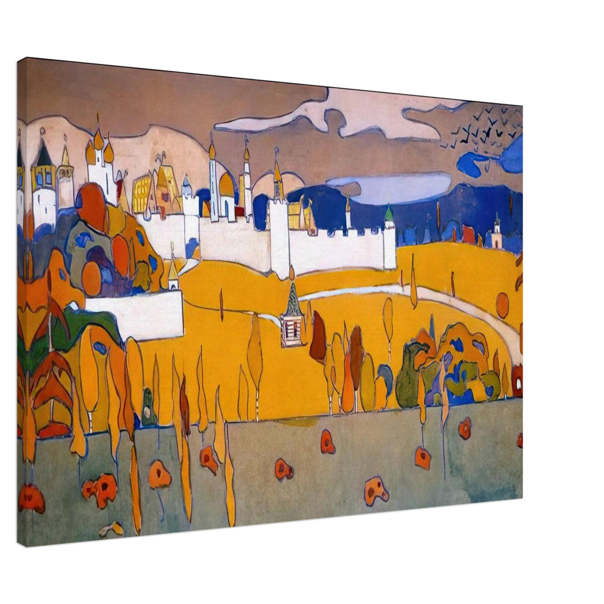 WALLED CITY IN AUTUMN LANDSCAPE 1902 Canvas | Wassily Kandinsky Canvas | Wassily Kandinsky Shop