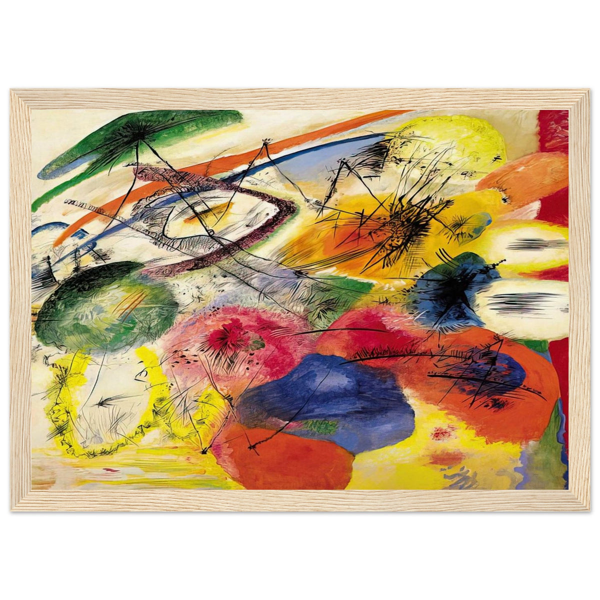BLACK STROKES I 1913 Framed Poster | Wassily Kandinsky Framed Prints Wall Art | Wassily Kandinsky Shop