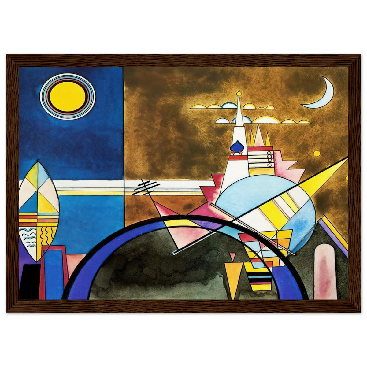 PICTURE XVI THE GREAT GATE OF KIEV STAGE SET FOR MUSSORGSKY S PICTURES AT AN EXHIBITION IN 1928 Framed Poster | Wassily Kandinsky Framed Prints Wall Art | Wassily Kandinsky Shop