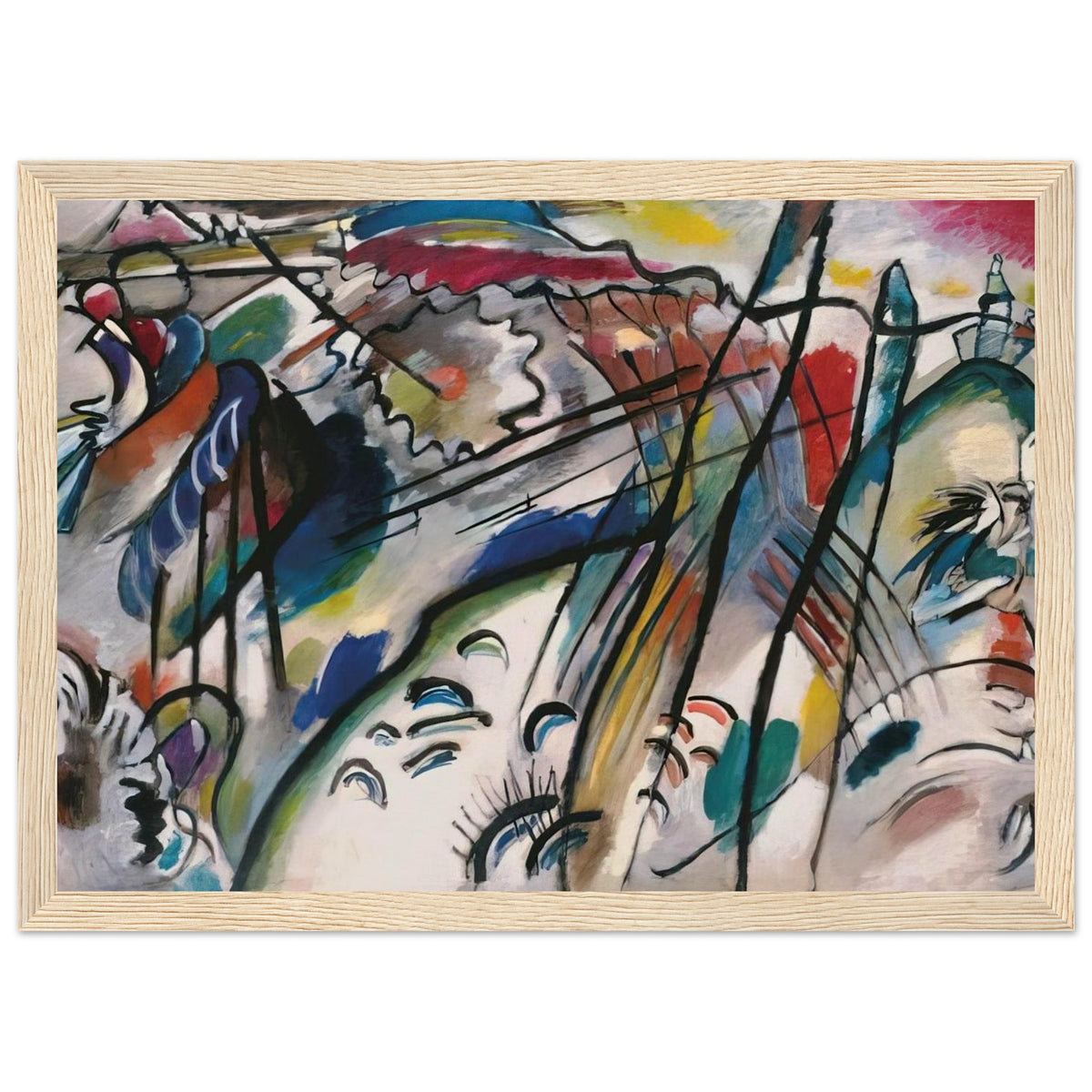 IMPROVISATION 28 SECOND VERSION 1912 Framed Poster | Wassily Kandinsky Framed Prints Wall Art | Wassily Kandinsky Shop