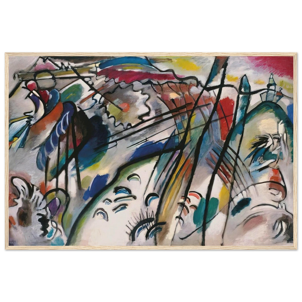 IMPROVISATION 28 SECOND VERSION 1912 Framed Poster | Wassily Kandinsky Framed Prints Wall Art | Wassily Kandinsky Shop