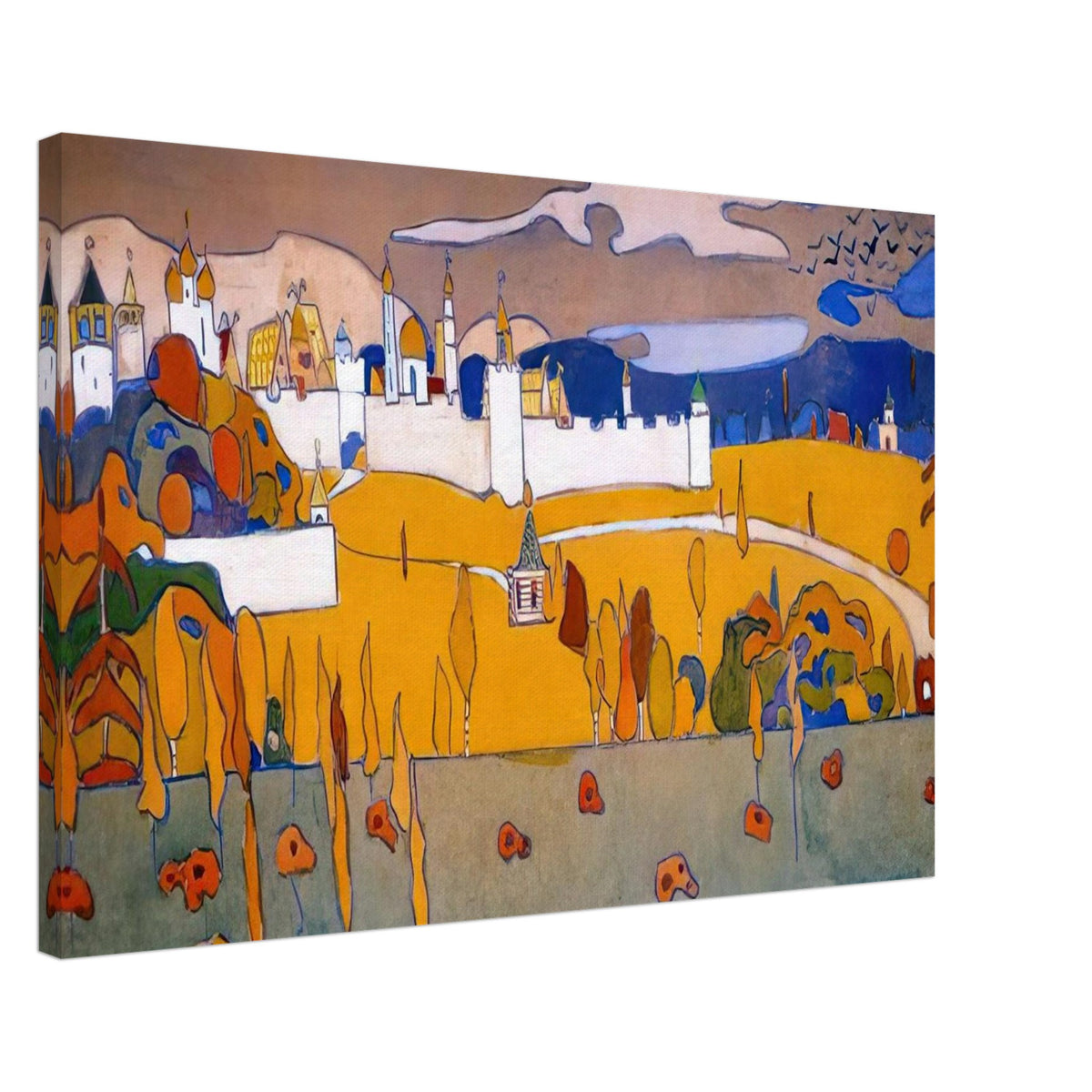 WALLED CITY IN AUTUMN LANDSCAPE 1902 Canvas | Wassily Kandinsky Canvas | Wassily Kandinsky Shop
