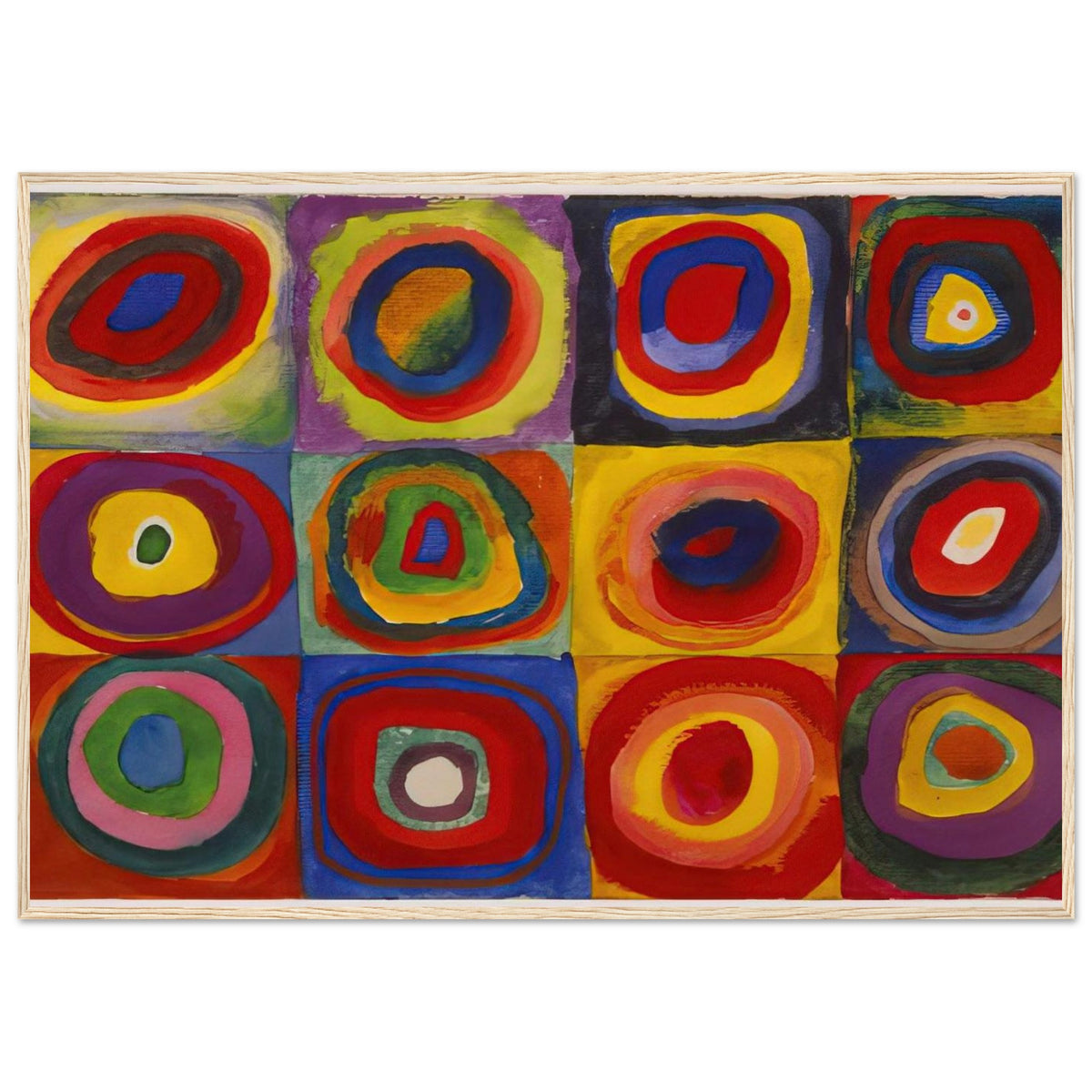 COLOR STUDY SQUARES WITH CONCENTRIC CIRCLES 1913 Framed Poster | Wassily Kandinsky Framed Prints Wall Art | Wassily Kandinsky Shop