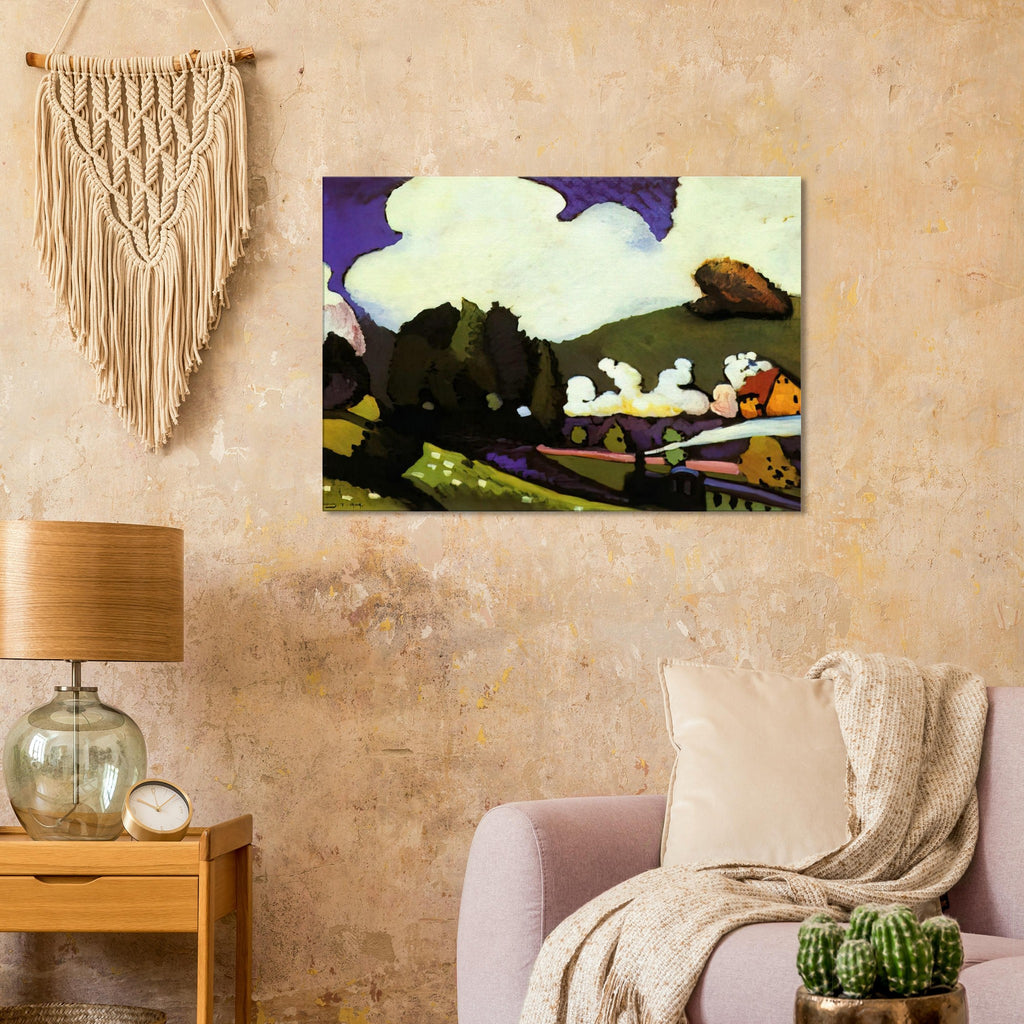 LANDSCAPE WITH A STEAM LOCOMOTIVE 1909 Canvas | Wassily Kandinsky Canvas | Wassily Kandinsky Shop