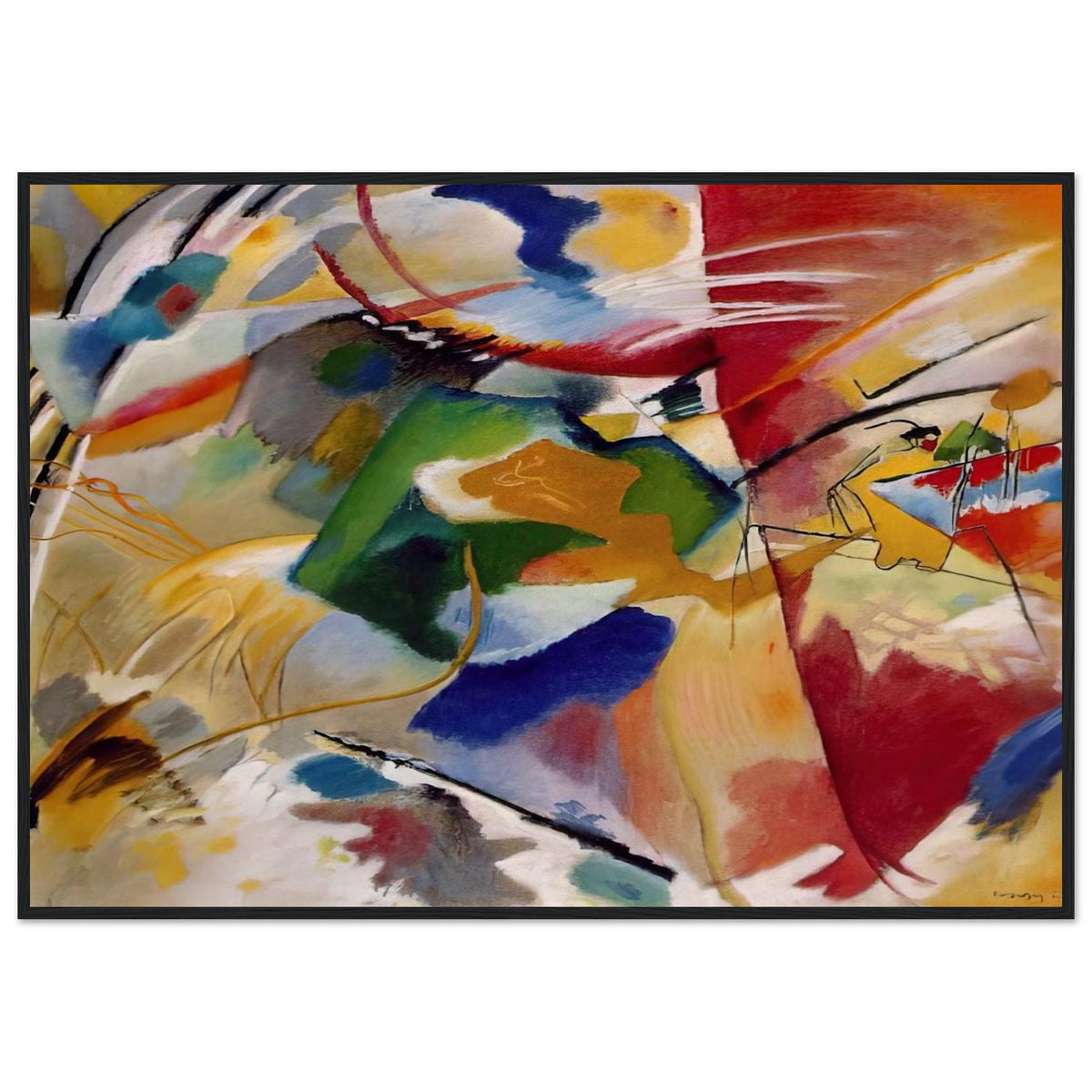PAINTING WITH GREEN CENTER 1913 Framed Poster | Wassily Kandinsky Framed Prints Wall Art | Wassily Kandinsky Shop