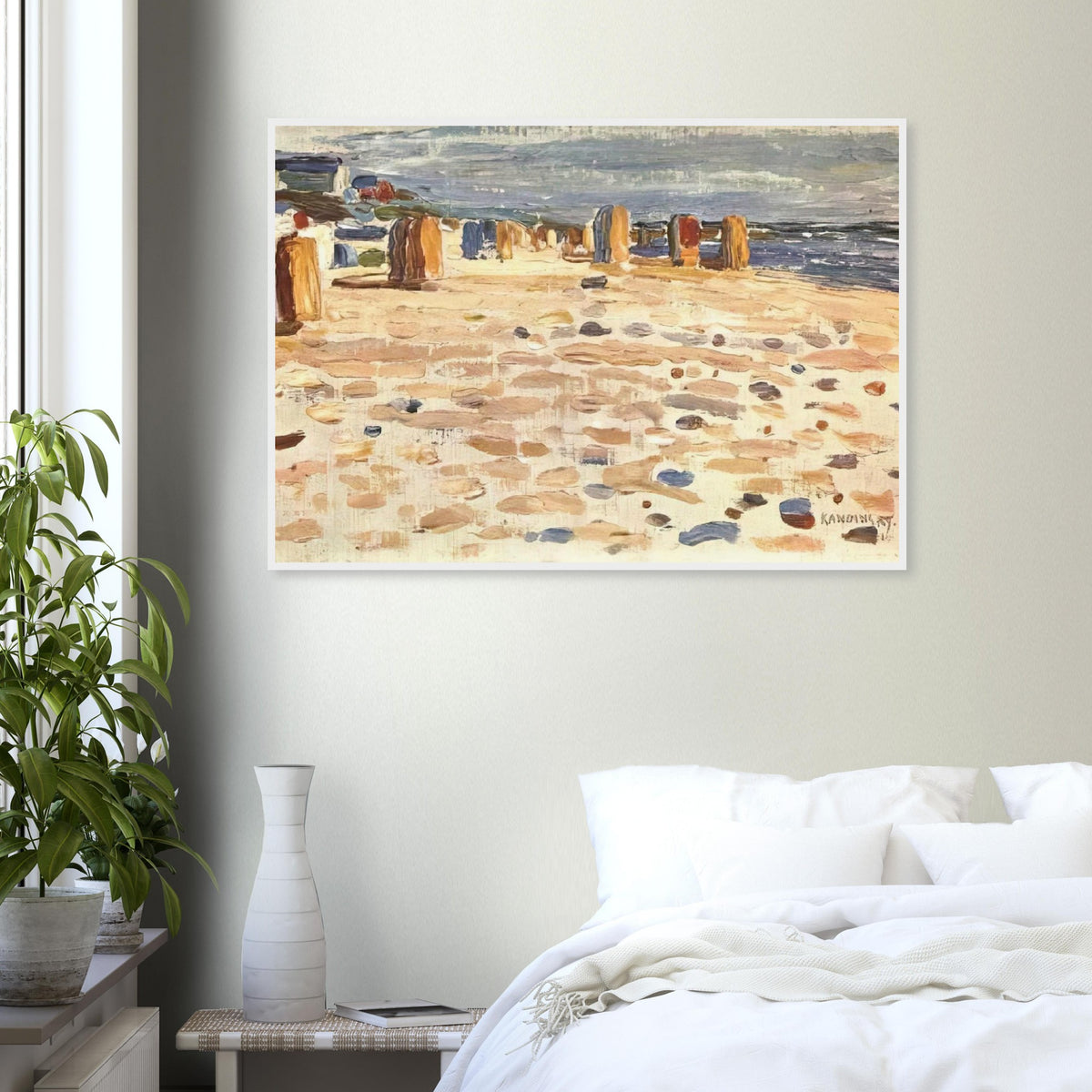BEACH BASKETS IN HOLLAND 1904 Framed Poster | Wassily Kandinsky Framed Prints Wall Art | Wassily Kandinsky Shop