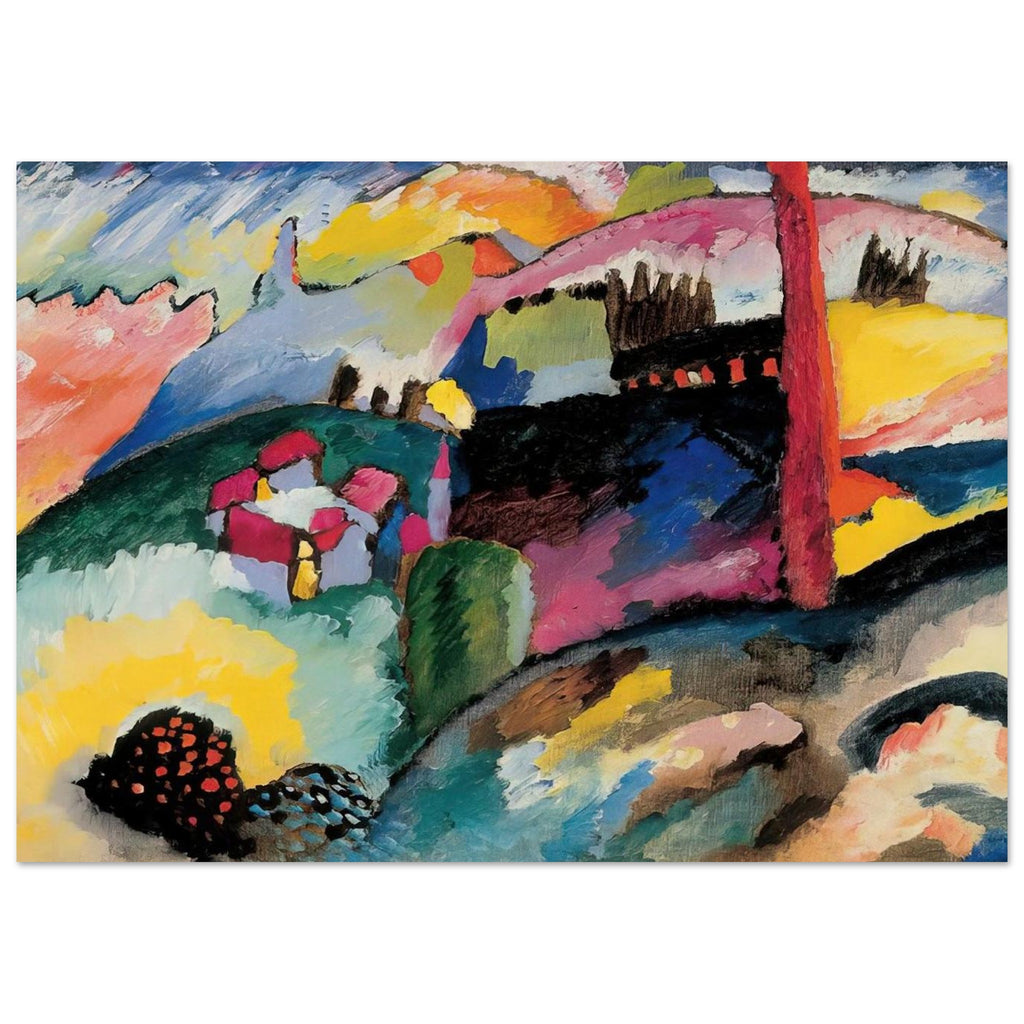 LANDSCAPE WITH FACTORY CHIMNEY 1910 Poster | Wassily Kandinsky Poster | Wassily Kandinsky Shop