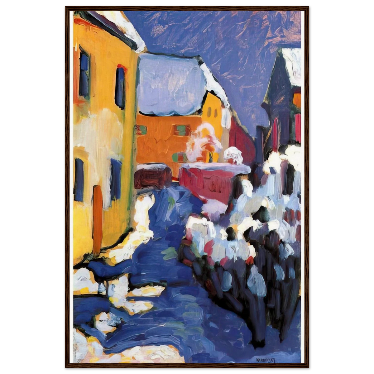 CEMETERY AND VICARAGE IN KOCHEL 1909 Framed Poster | Wassily Kandinsky Framed Prints Wall Art | Wassily Kandinsky Shop