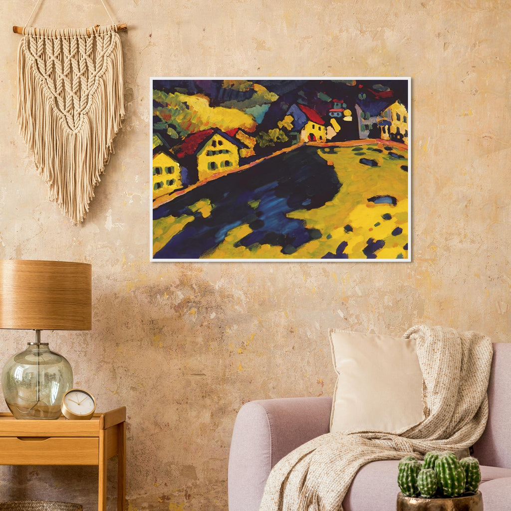 HOUSES AT MURNAU 1909 Framed Poster | Wassily Kandinsky Framed Prints Wall Art | Wassily Kandinsky Shop