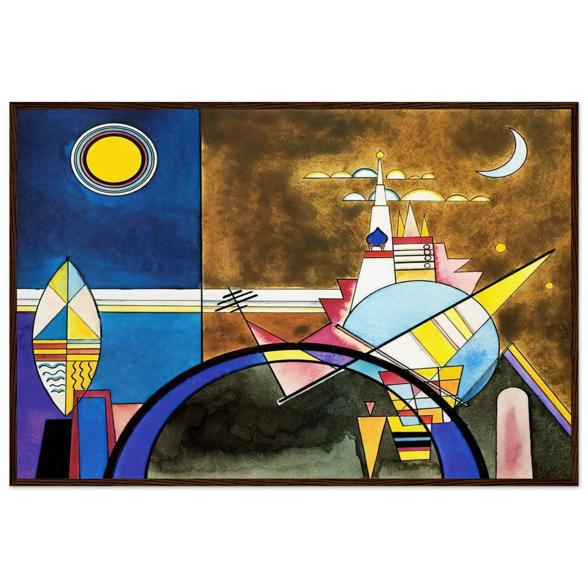 PICTURE XVI THE GREAT GATE OF KIEV STAGE SET FOR MUSSORGSKY S PICTURES AT AN EXHIBITION IN 1928 Framed Poster | Wassily Kandinsky Framed Prints Wall Art | Wassily Kandinsky Shop