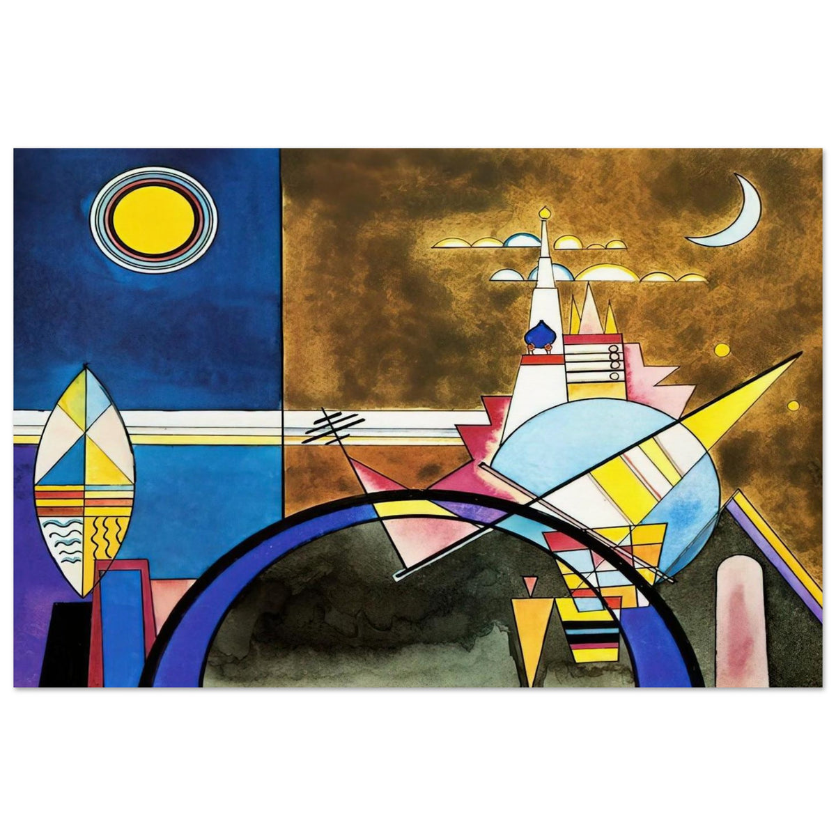 PICTURE XVI THE GREAT GATE OF KIEV STAGE SET FOR MUSSORGSKY S PICTURES AT AN EXHIBITION IN 1928 Poster | Wassily Kandinsky Poster | Wassily Kandinsky Shop