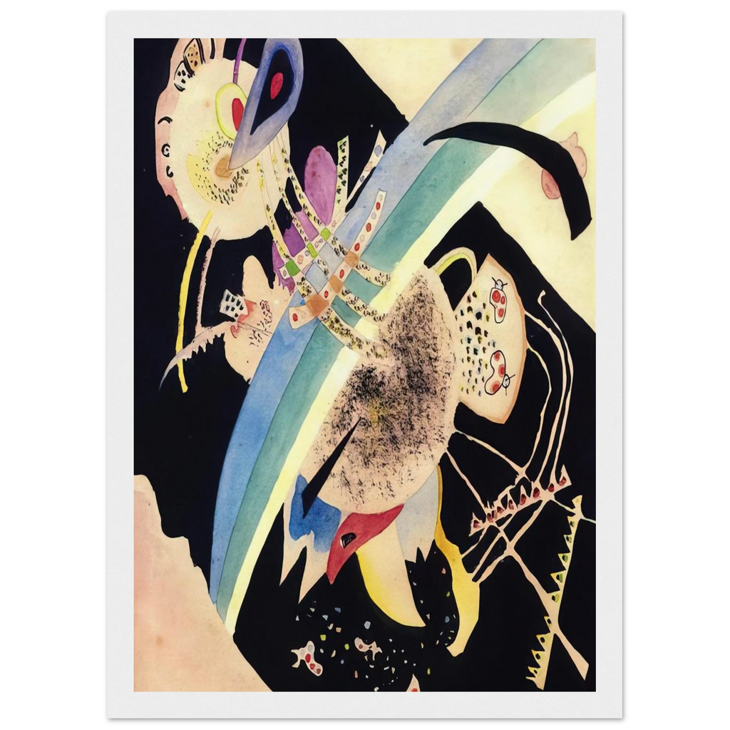 STUDY FOR CIRCLES ON BLACK 1921 Framed Poster | Wassily Kandinsky Framed Prints Wall Art | Wassily Kandinsky Shop
