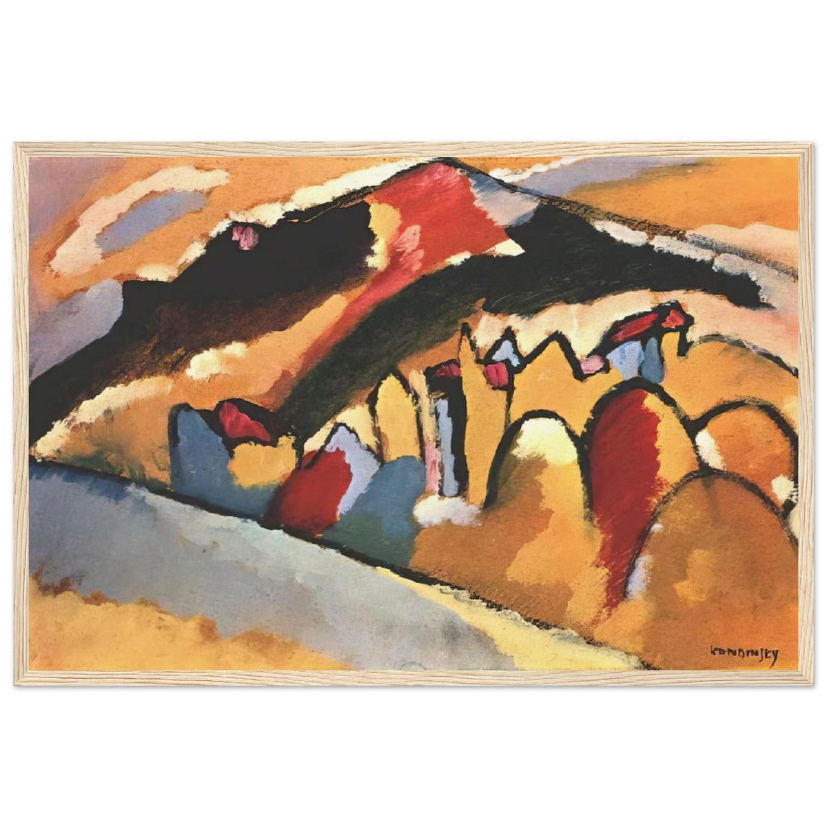 STUDY FOR AUTUMN 1909 Framed Poster | Wassily Kandinsky Framed Prints Wall Art | Wassily Kandinsky Shop