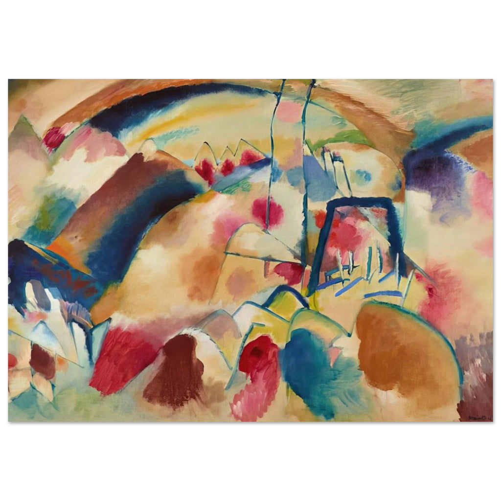 LANDSCAPE WITH CHURCH 1913 Poster | Wassily Kandinsky Poster | Wassily Kandinsky Shop