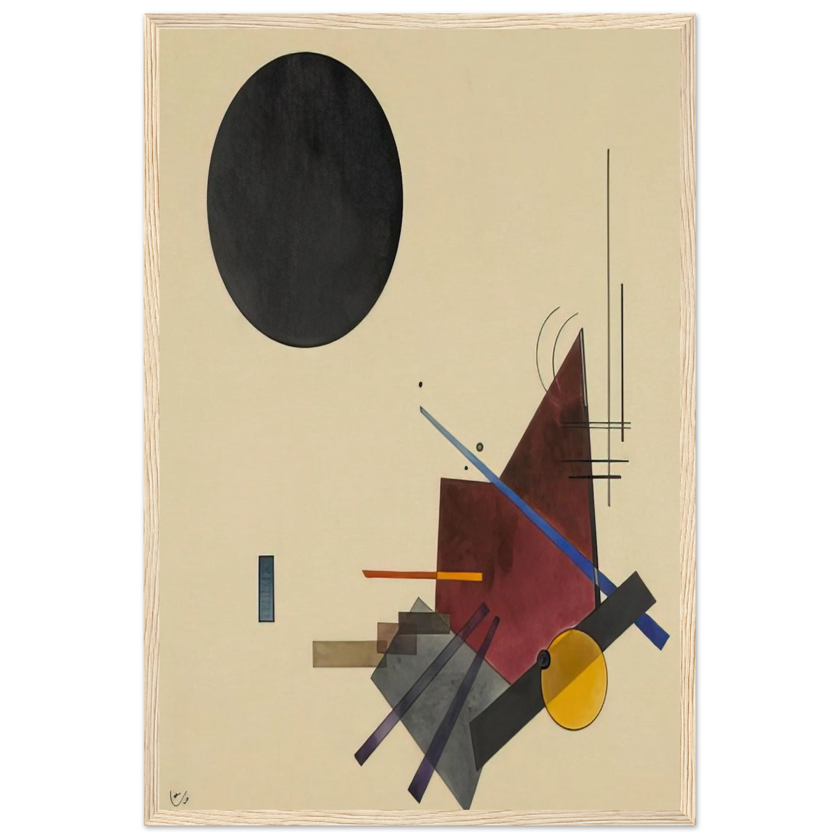 BLACK RELATIONSHIP 1924 Framed Poster | Wassily Kandinsky Framed Prints Wall Art | Wassily Kandinsky Shop