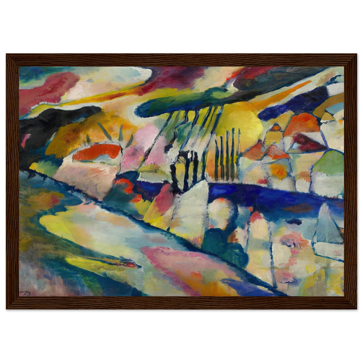 LANDSCAPE WITH RAIN 1913 Framed Poster | Wassily Kandinsky Framed Prints Wall Art | Wassily Kandinsky Shop