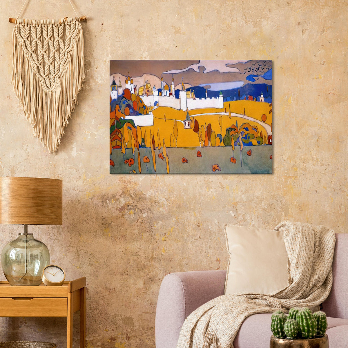 WALLED CITY IN AUTUMN LANDSCAPE 1902 Canvas | Wassily Kandinsky Canvas | Wassily Kandinsky Shop