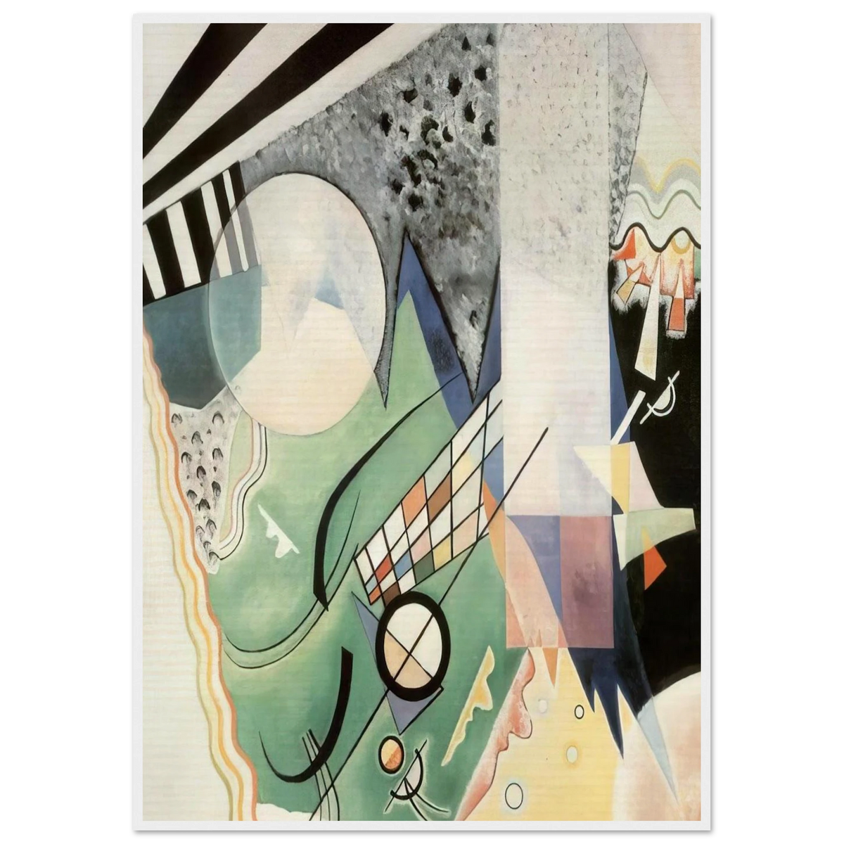 GREEN COMPOSITION 1923 Framed Poster | Wassily Kandinsky Framed Prints Wall Art | Wassily Kandinsky Shop