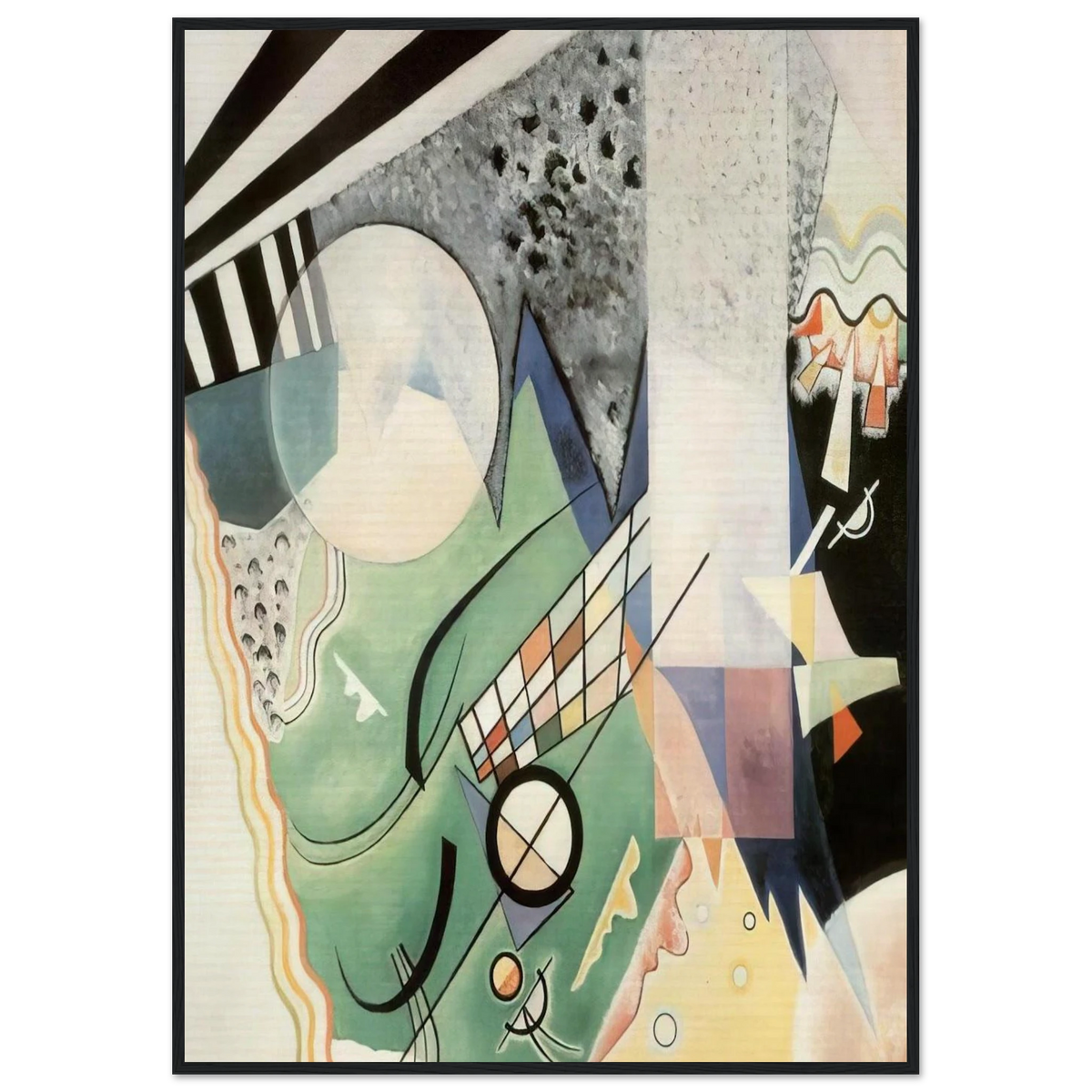 GREEN COMPOSITION 1923 Framed Poster | Wassily Kandinsky Framed Prints Wall Art | Wassily Kandinsky Shop