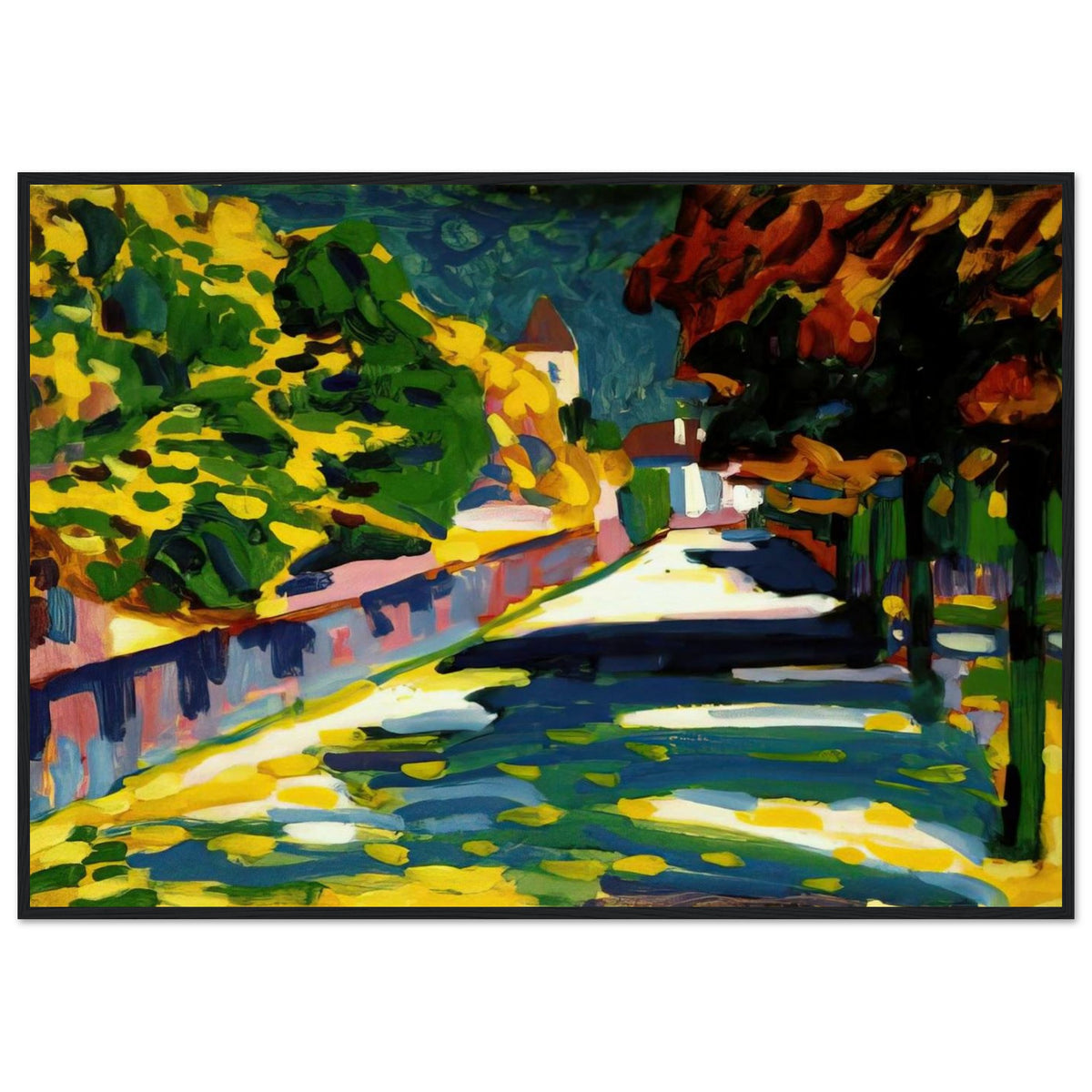 AUTUMN IN BAVARIA 1908 Framed Poster | Wassily Kandinsky Framed Prints Wall Art | Wassily Kandinsky Shop