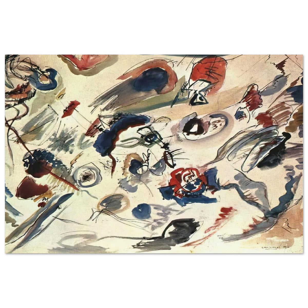 FIRST ABSTRACT WATERCOLOR 1910 Poster | Wassily Kandinsky Poster | Wassily Kandinsky Shop