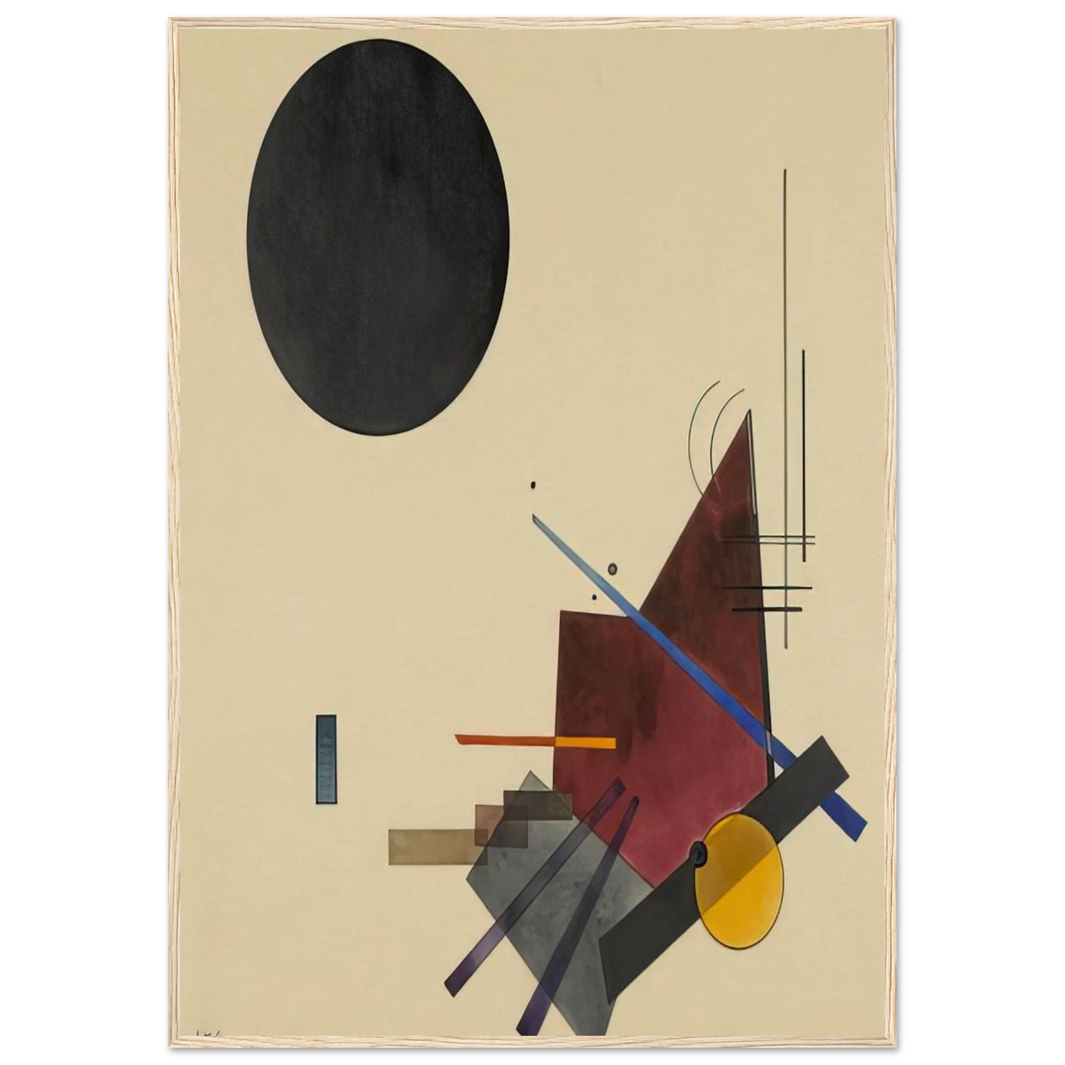 BLACK RELATIONSHIP 1924 Framed Poster | Wassily Kandinsky Framed Prints Wall Art | Wassily Kandinsky Shop