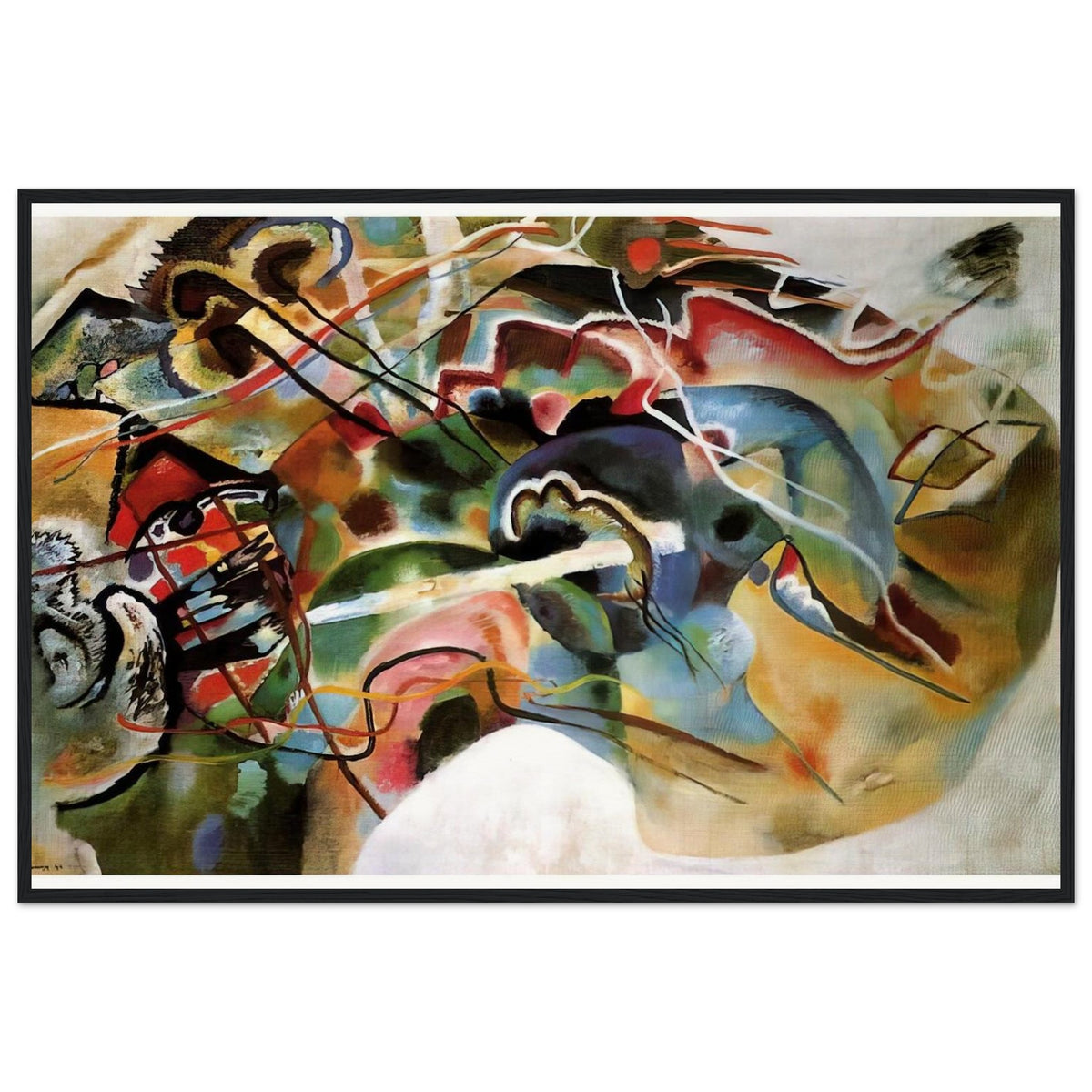 PICTURE WITH A WHITE BORDER 1913 Framed Poster | Wassily Kandinsky Framed Prints Wall Art | Wassily Kandinsky Shop