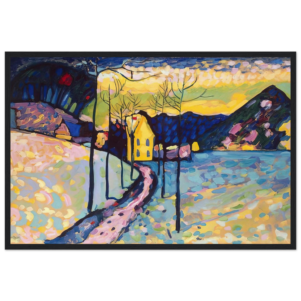 WINTER LANDSCAPE 1909 Framed Poster | Wassily Kandinsky Framed Prints Wall Art | Wassily Kandinsky Shop